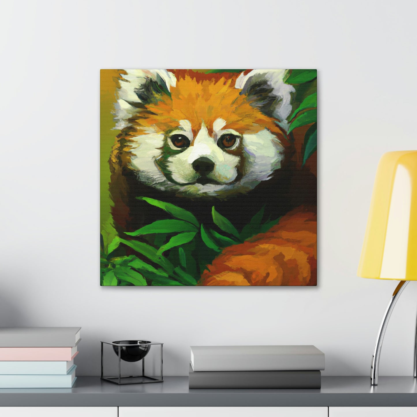 Red Panda in Art Deco - Canvas