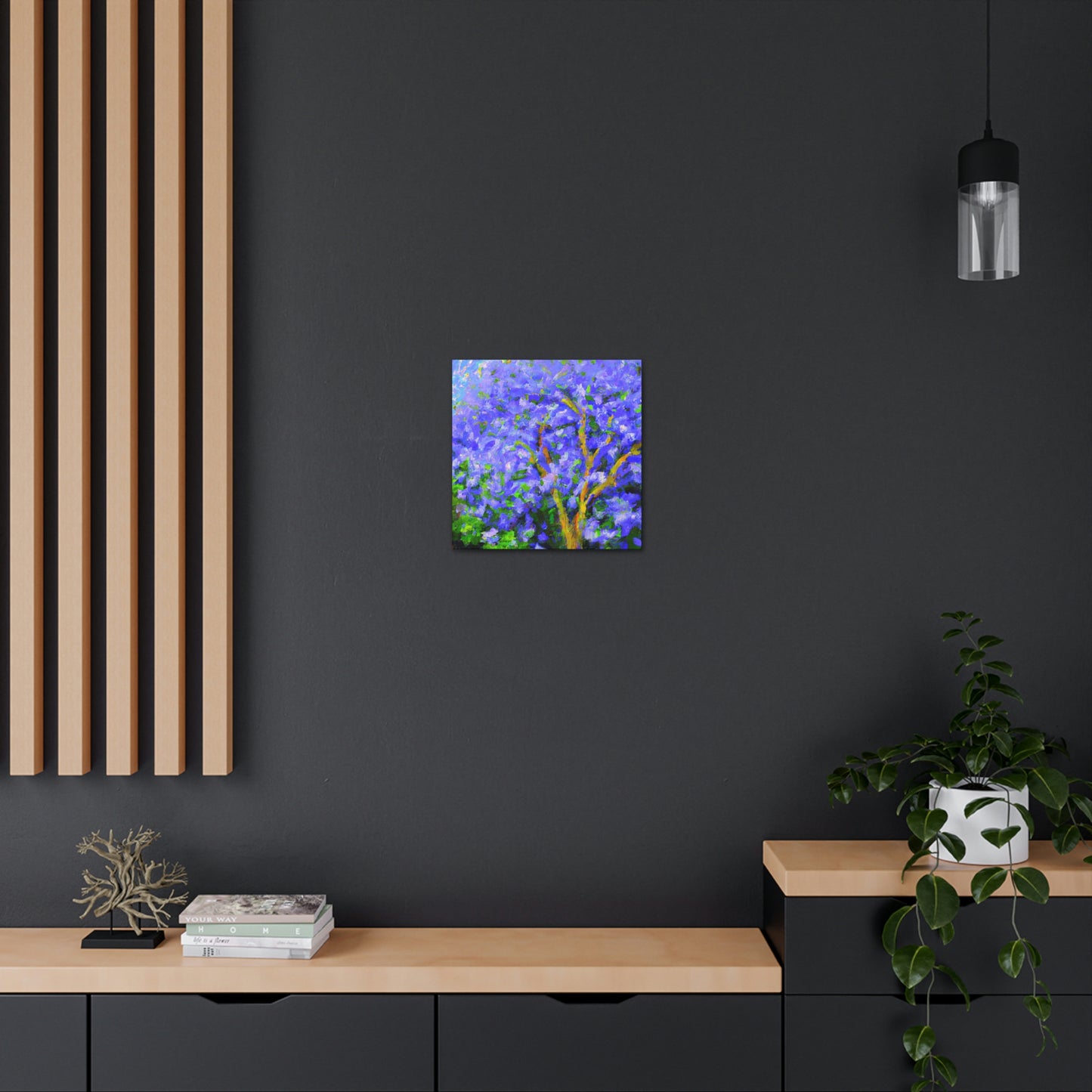 Jacaranda Tree Reflection - Canvas