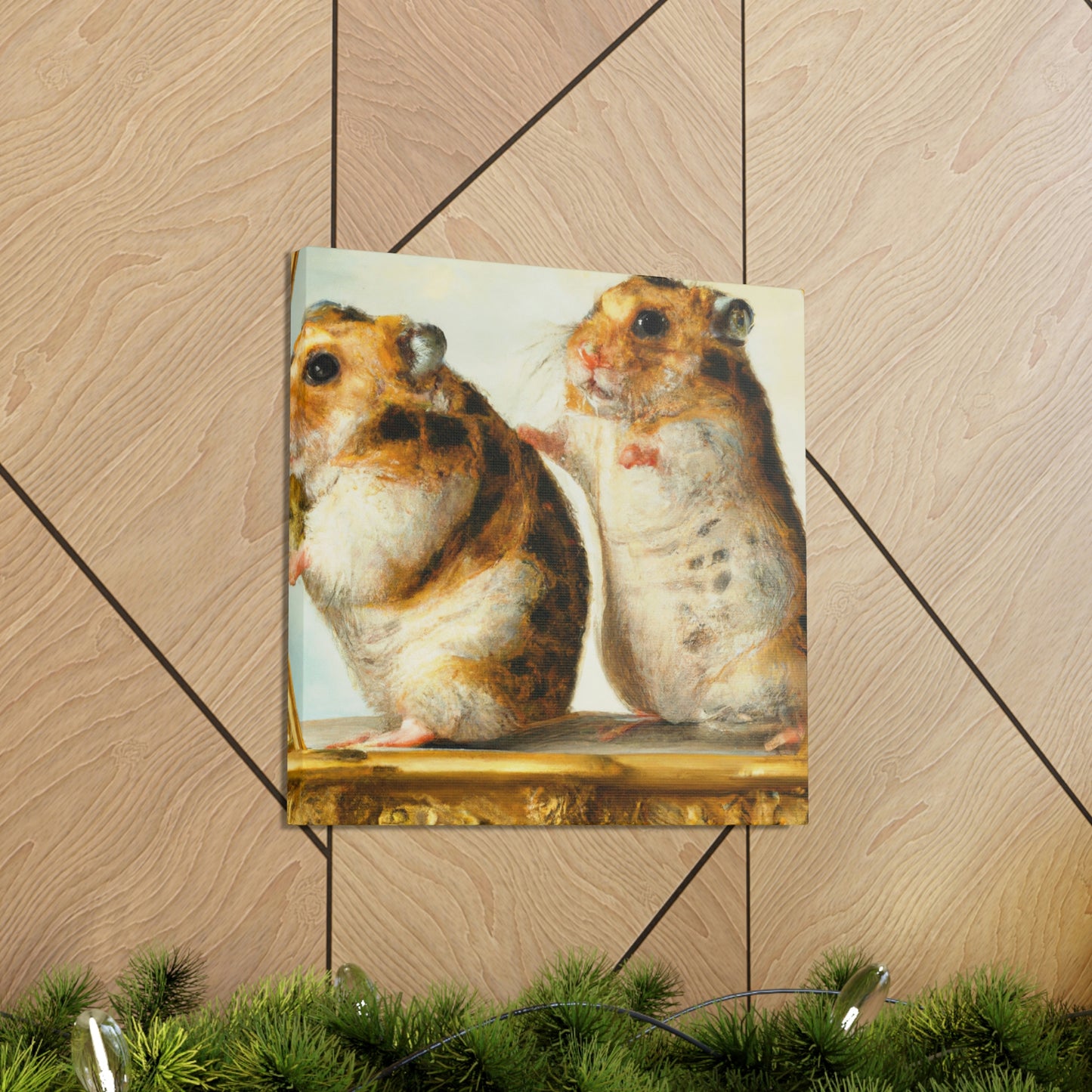 "Hamsters in Baroque". - Canvas