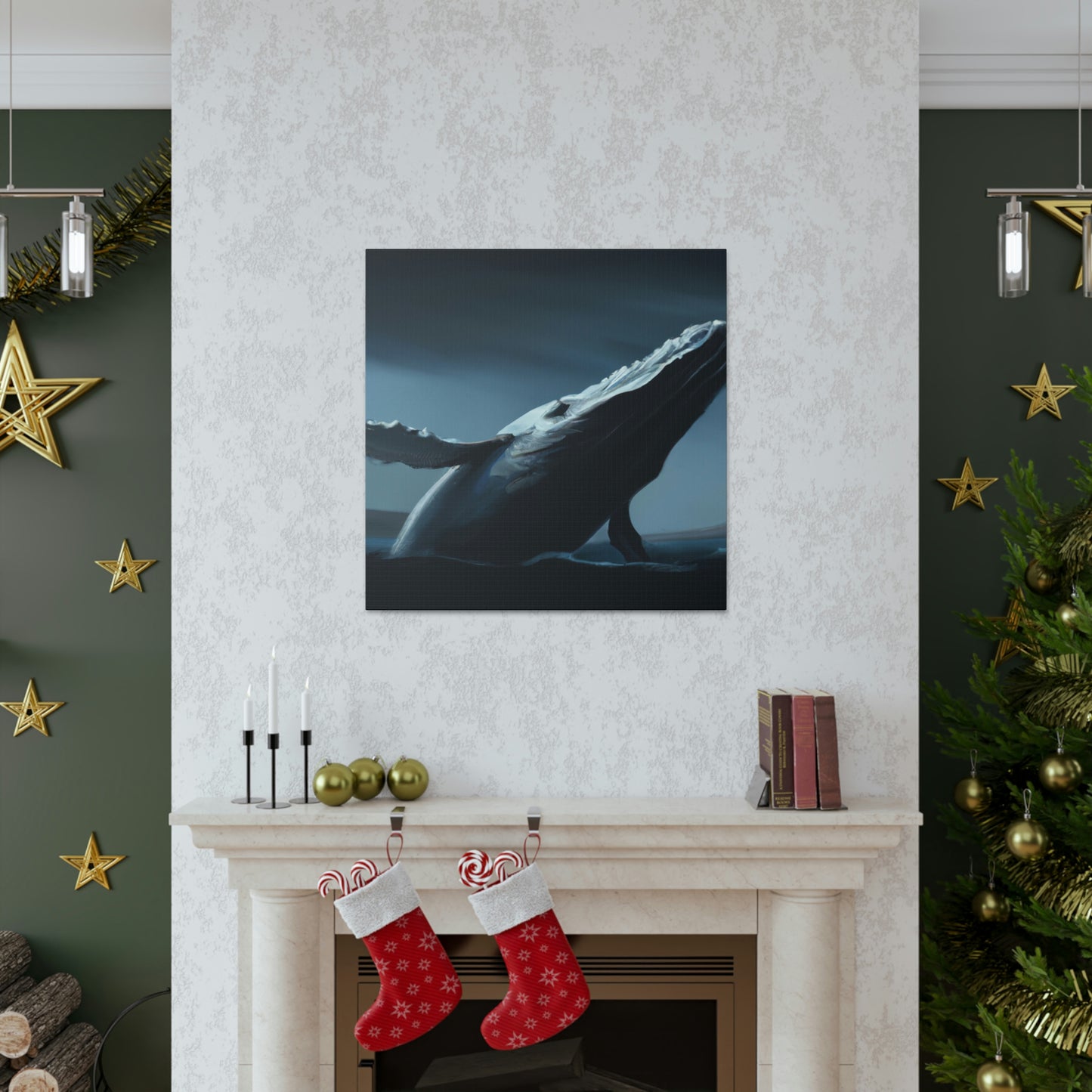 Humpback Whale in Neoclassicism - Canvas