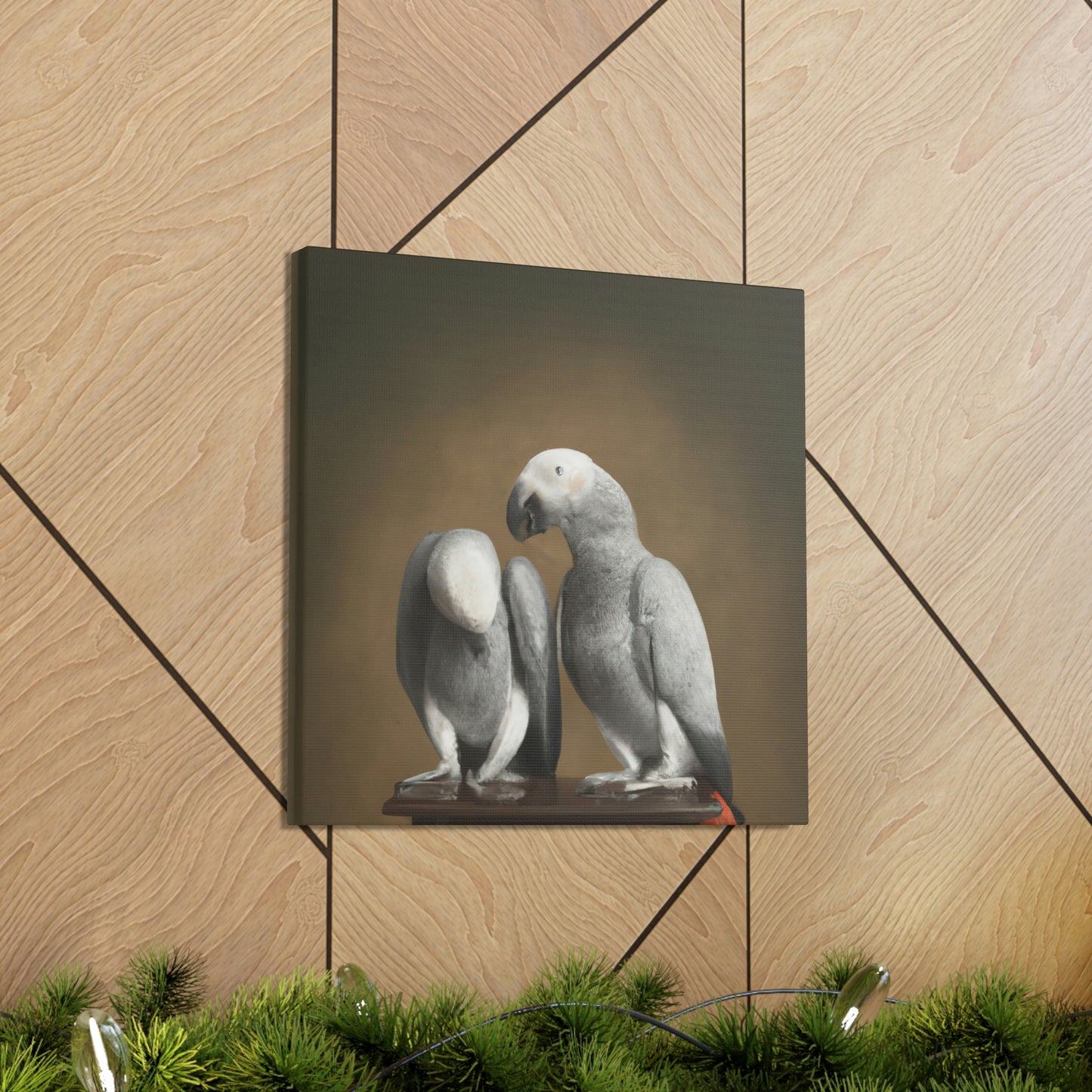 African Greys Sublime. - Canvas