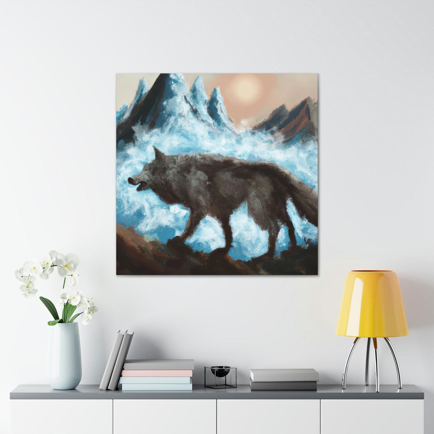 "Wolf Staring Majesty" - Canvas