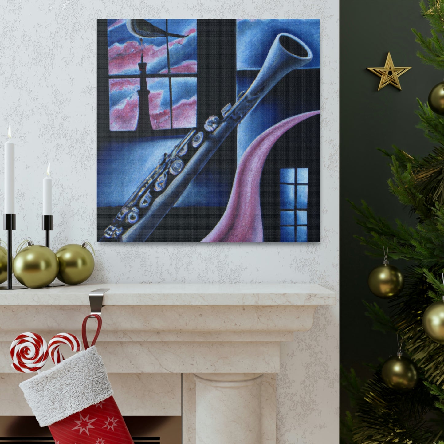 Clarinet in the Clouds - Canvas