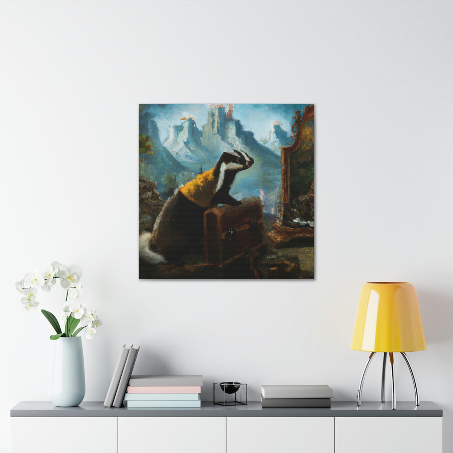 Badger in Steampunk World - Canvas