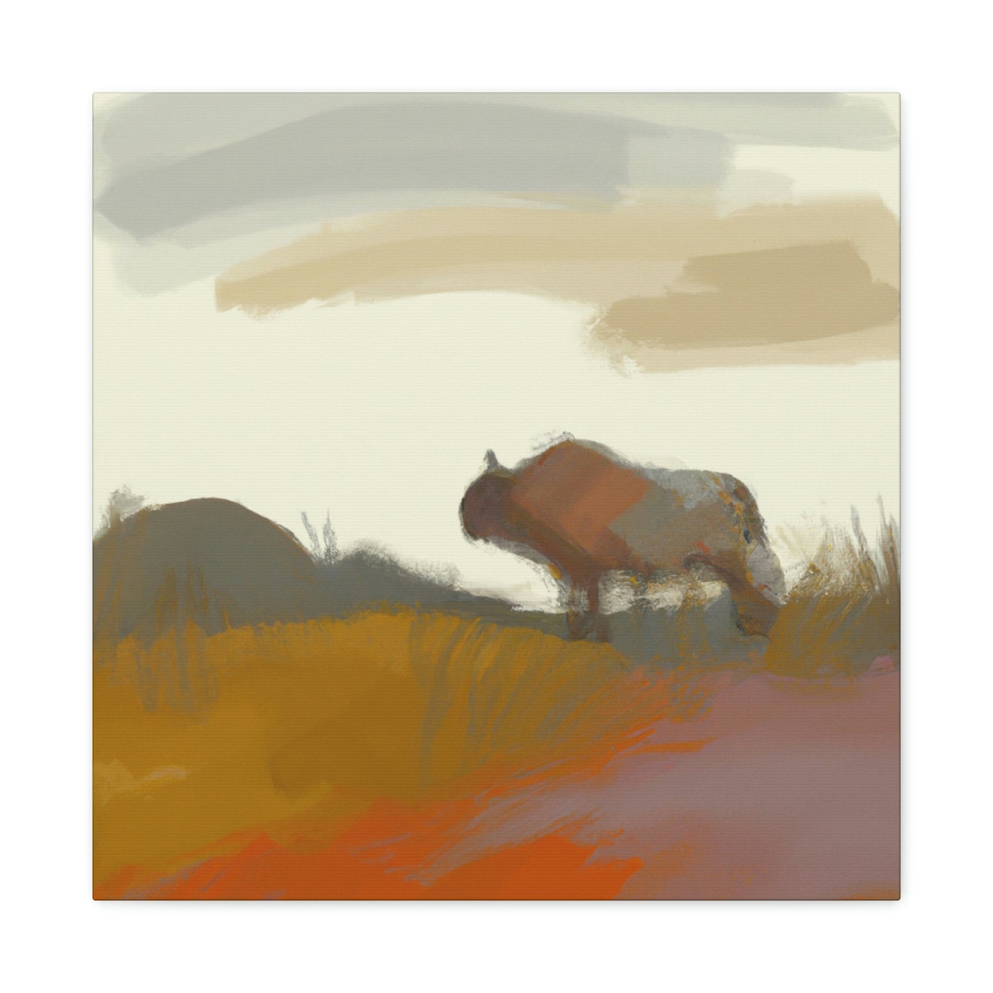 "Bison in Expressionism" - Canvas