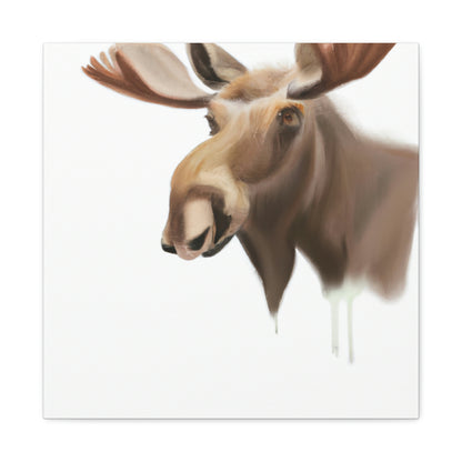 Moose in Winter Light - Canvas