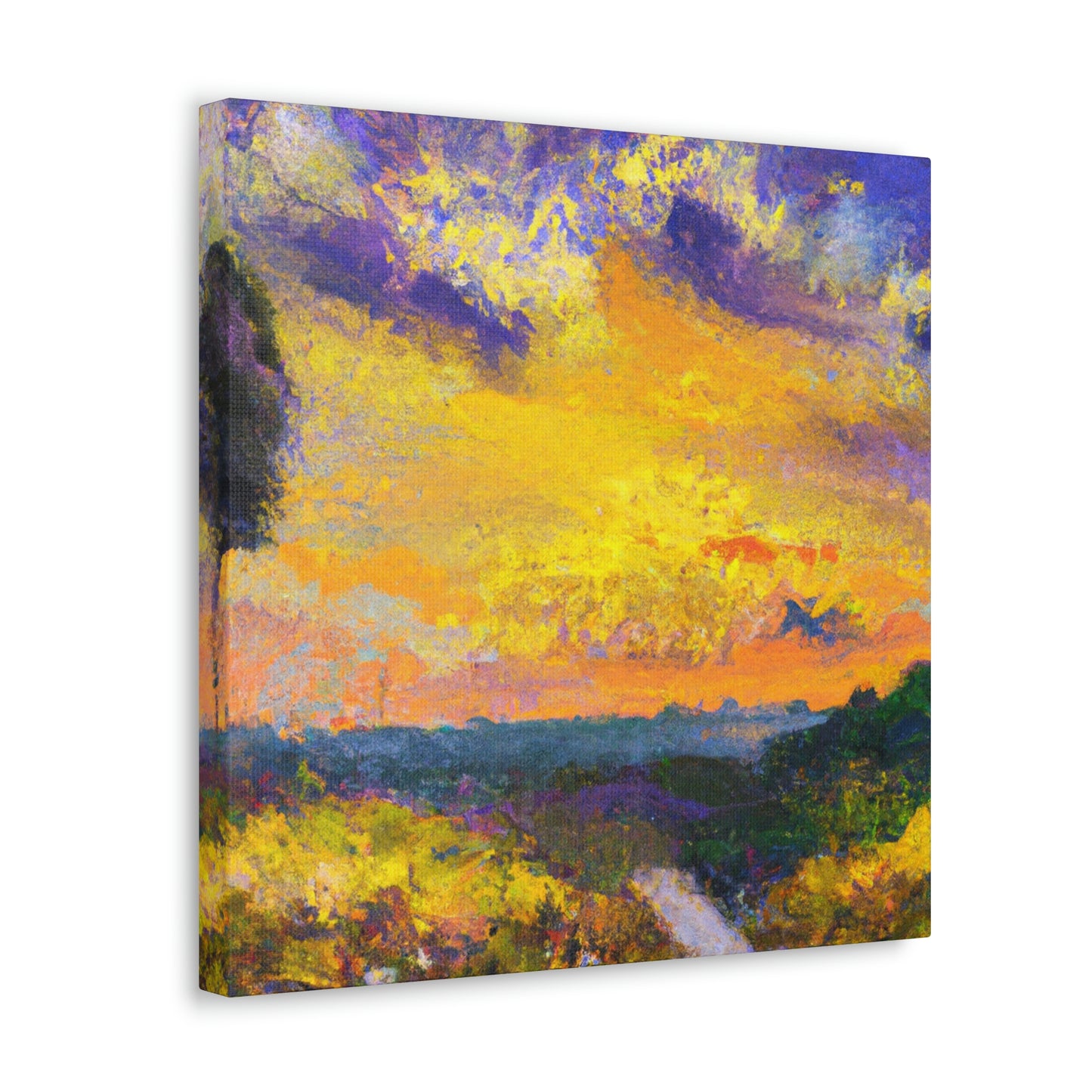 "Auroral Impasto Sunset" - Canvas