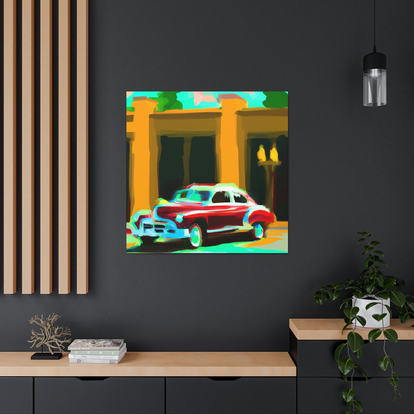 "Minimalist Classic Automobile" - Canvas