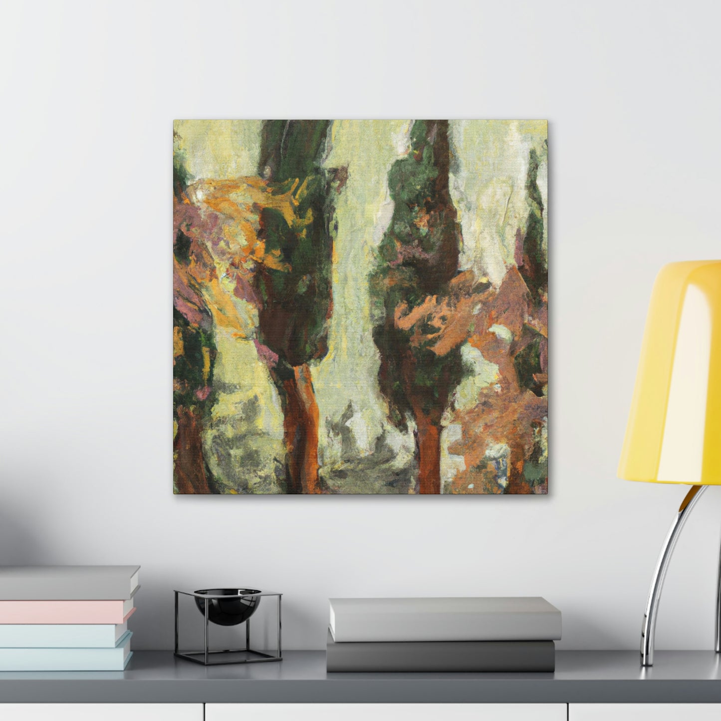 Cypress Tree Expressionism - Canvas