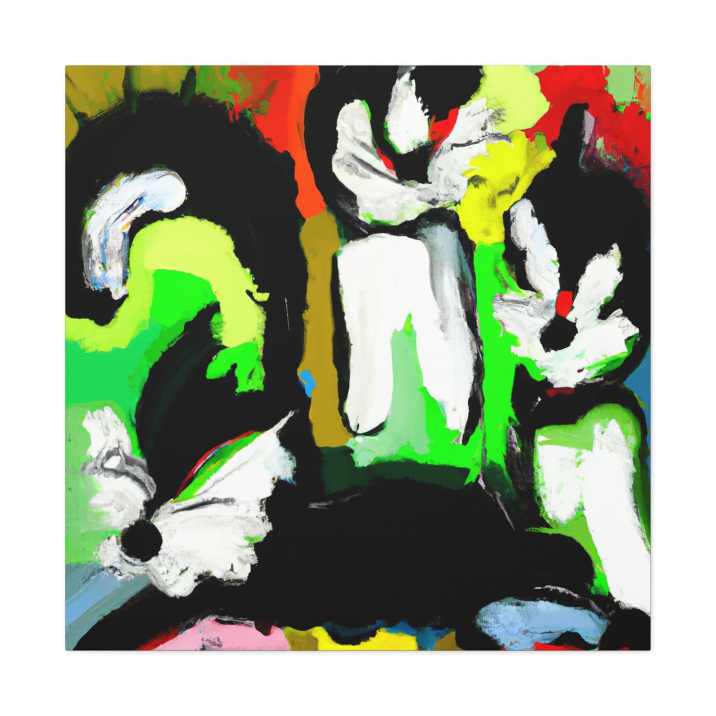 Skunks in Abstractstyle - Canvas