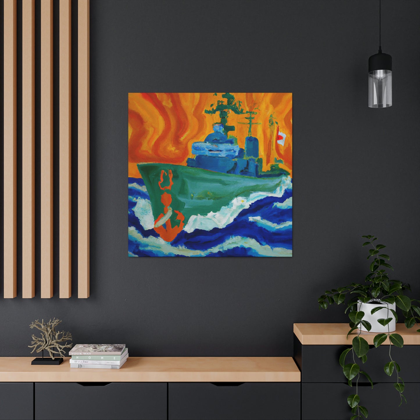 Marine Fauvist Sunset - Canvas