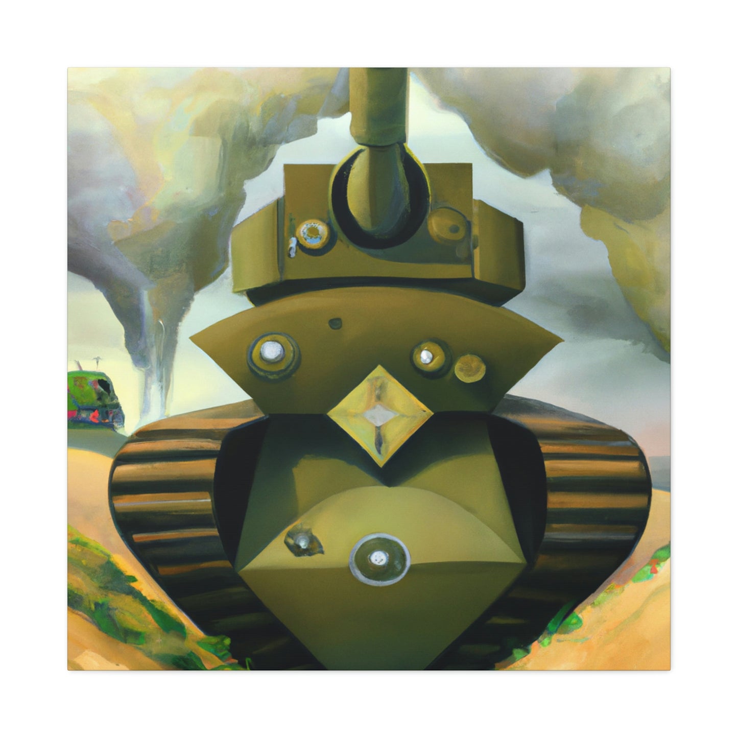 "Tank Turret Dreamscape" - Canvas