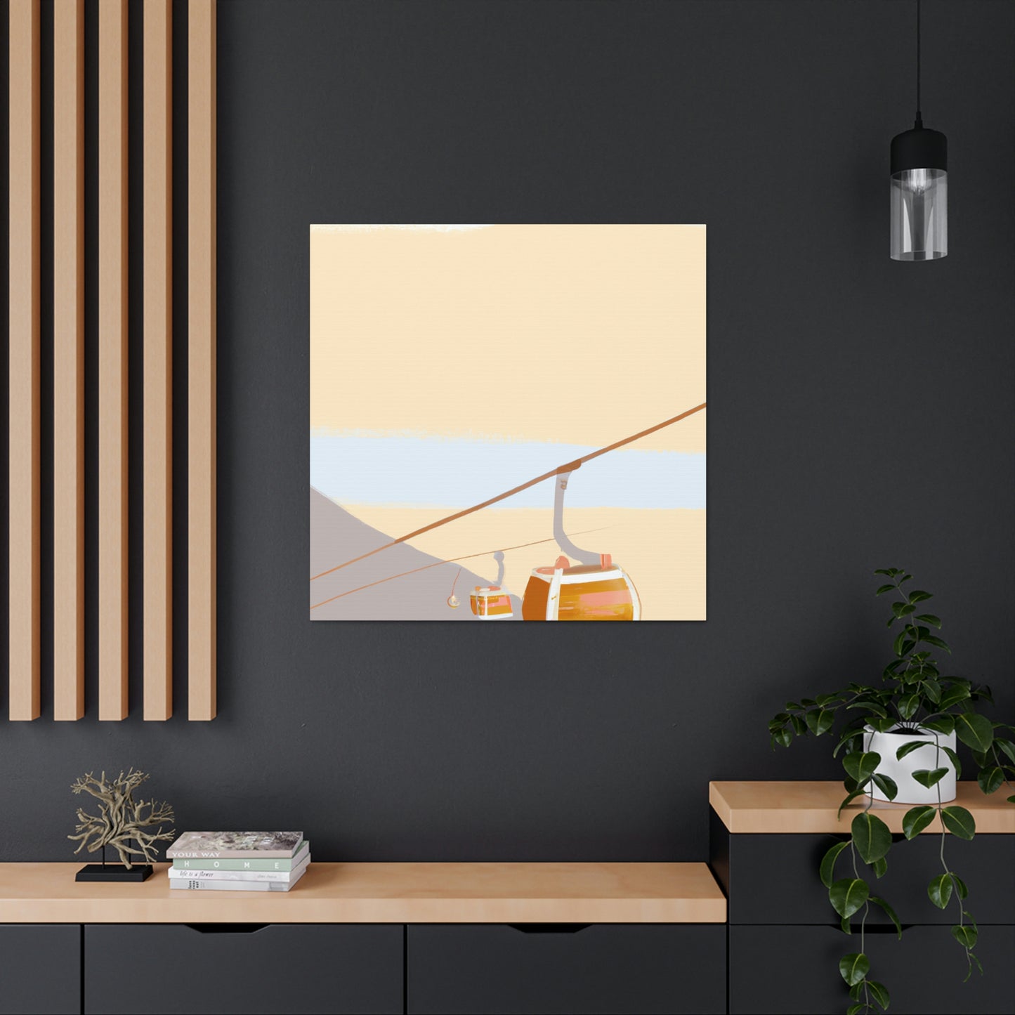 "Cable Car Minimalism" - Canvas