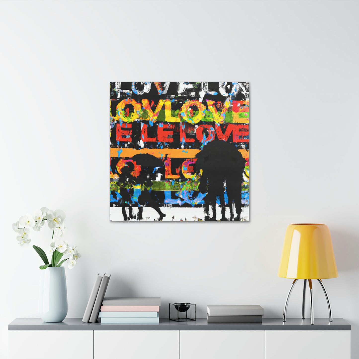 Love in Rainy Skies - Canvas