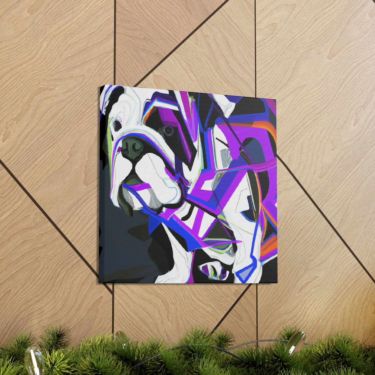 "English Bulldog Deco Dream" - Canvas