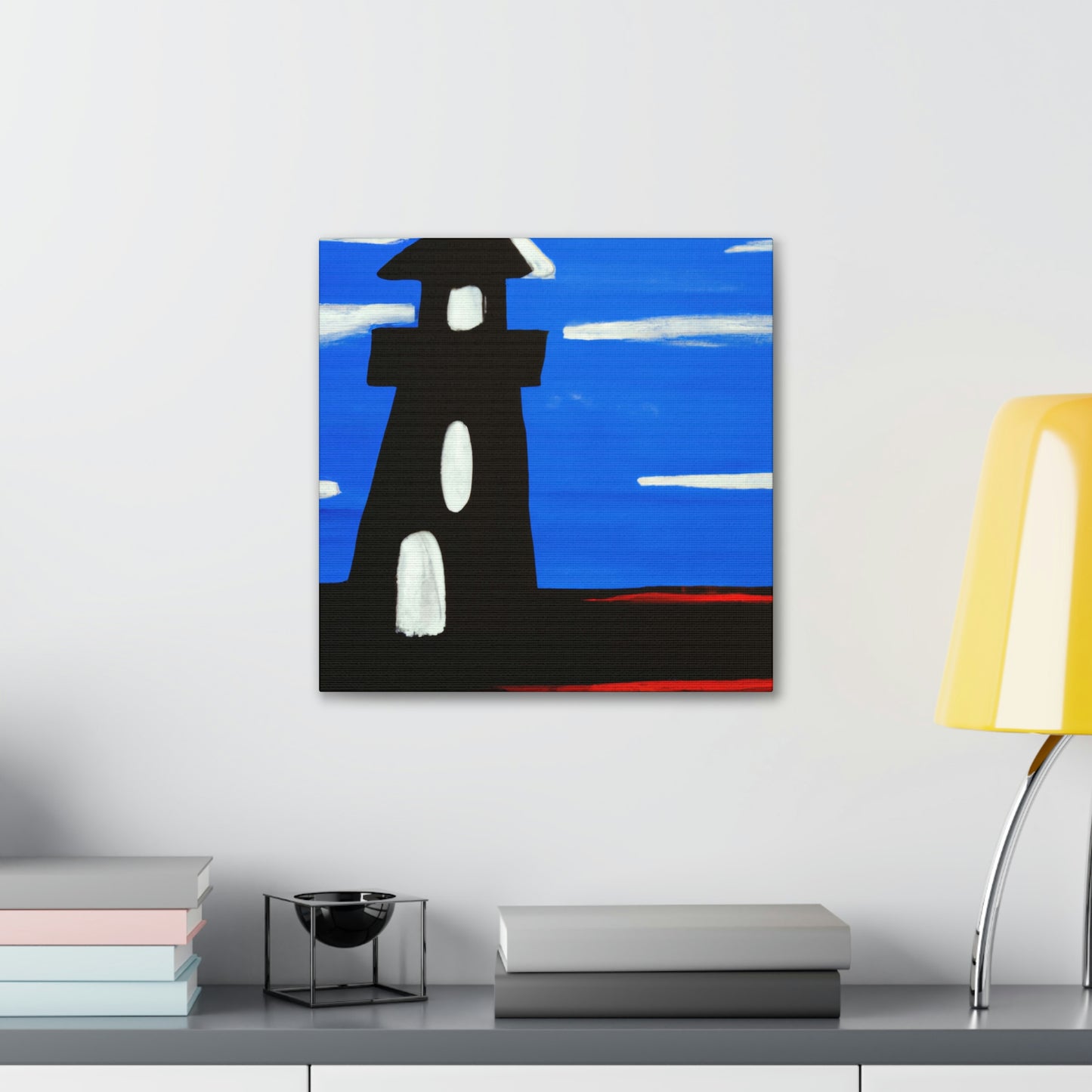 "Lighthouse in Monochrome" - Canvas