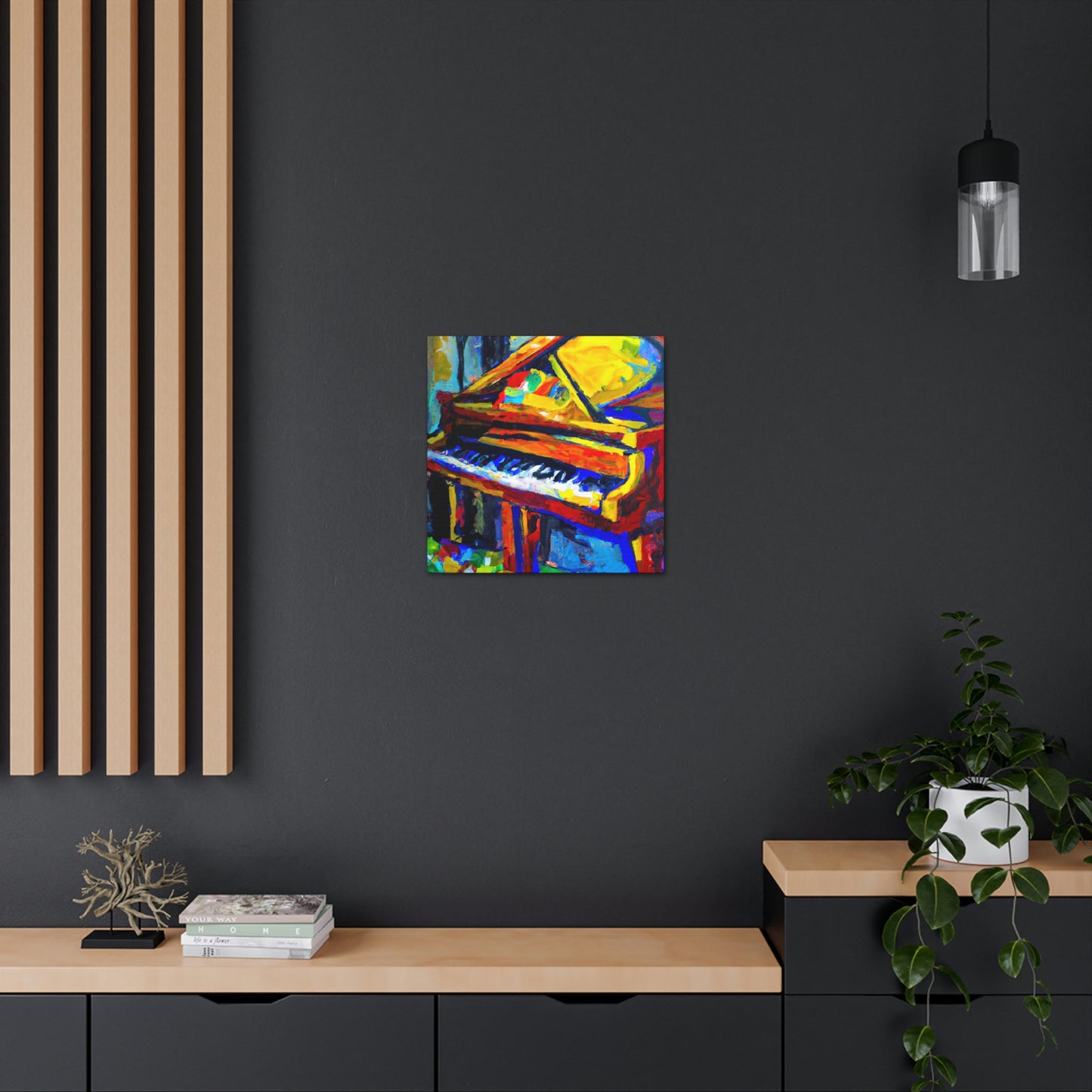 "Playing Piano in Color" - Canvas