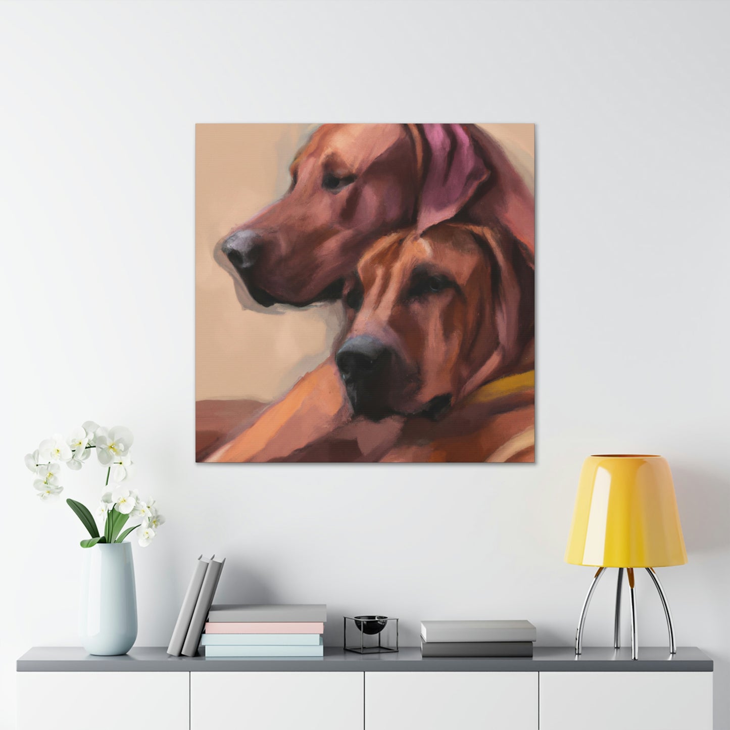 "Radiant Ridgeback Reflection" - Canvas