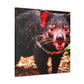 "Tasmanian Devil Pointillism" - Canvas