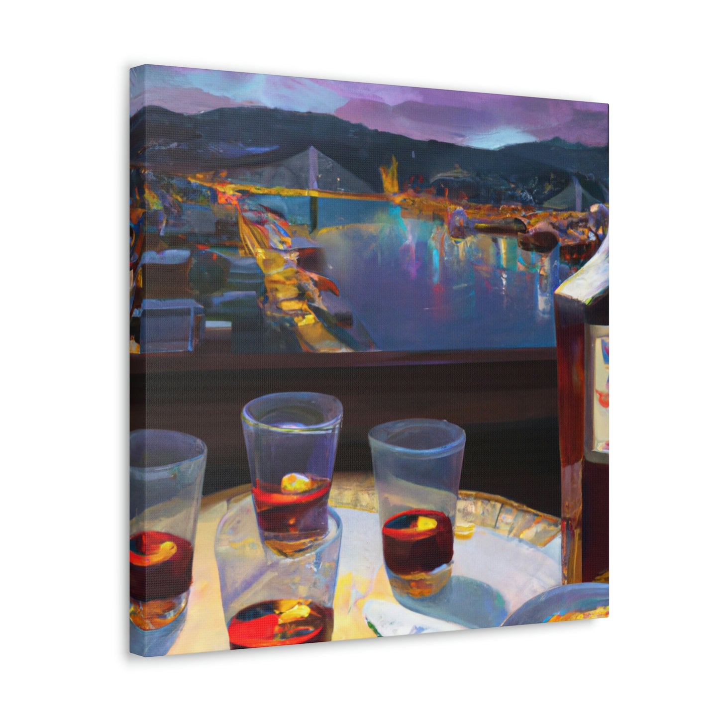 Booze in Glasses - Canvas