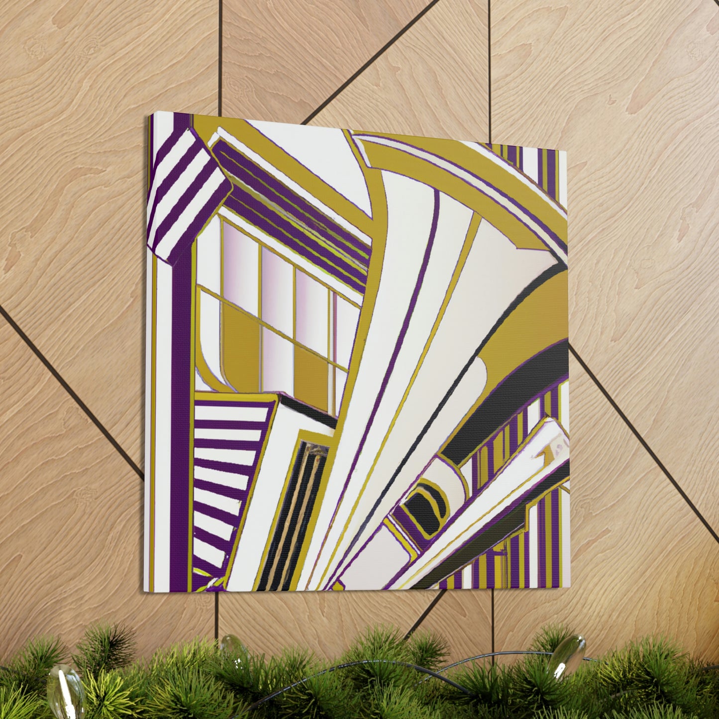 "Rising Deco Trumpet" - Canvas