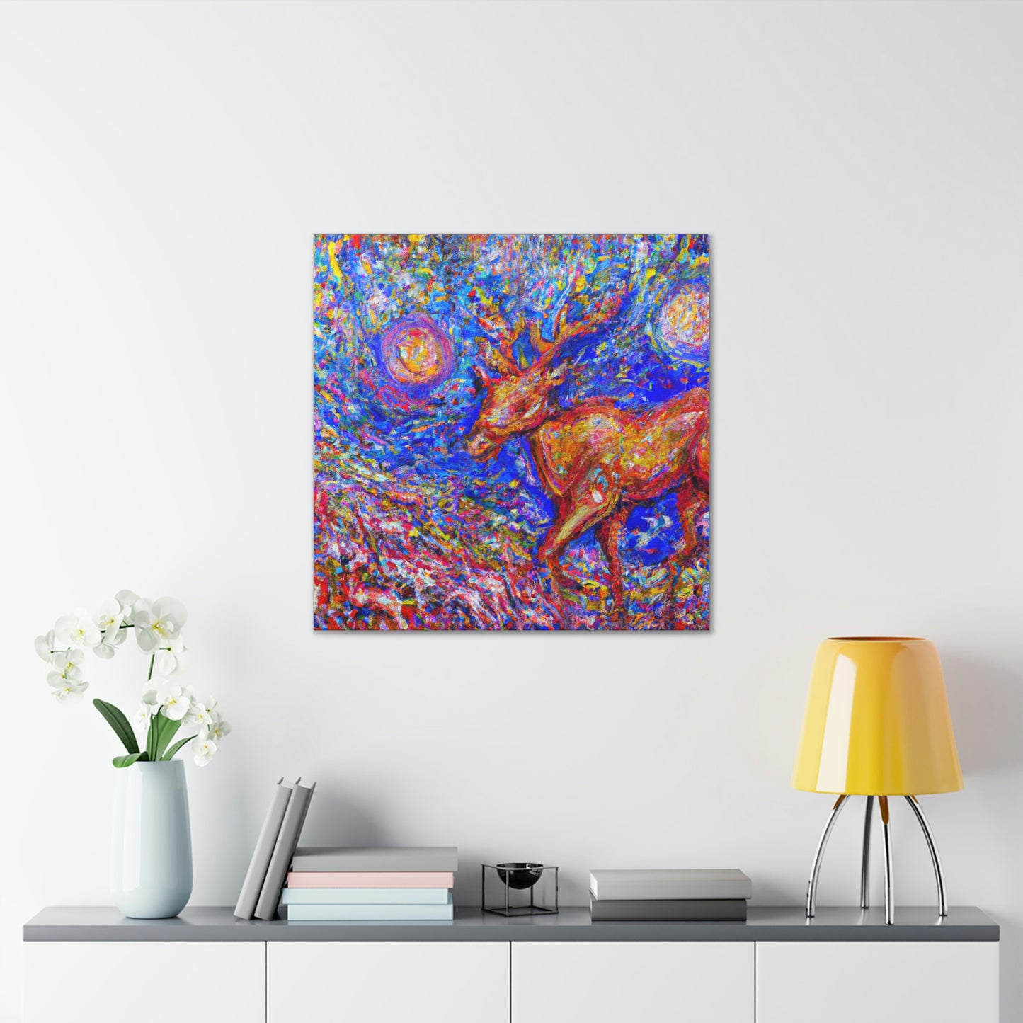 Reindeer in Expressionism - Canvas