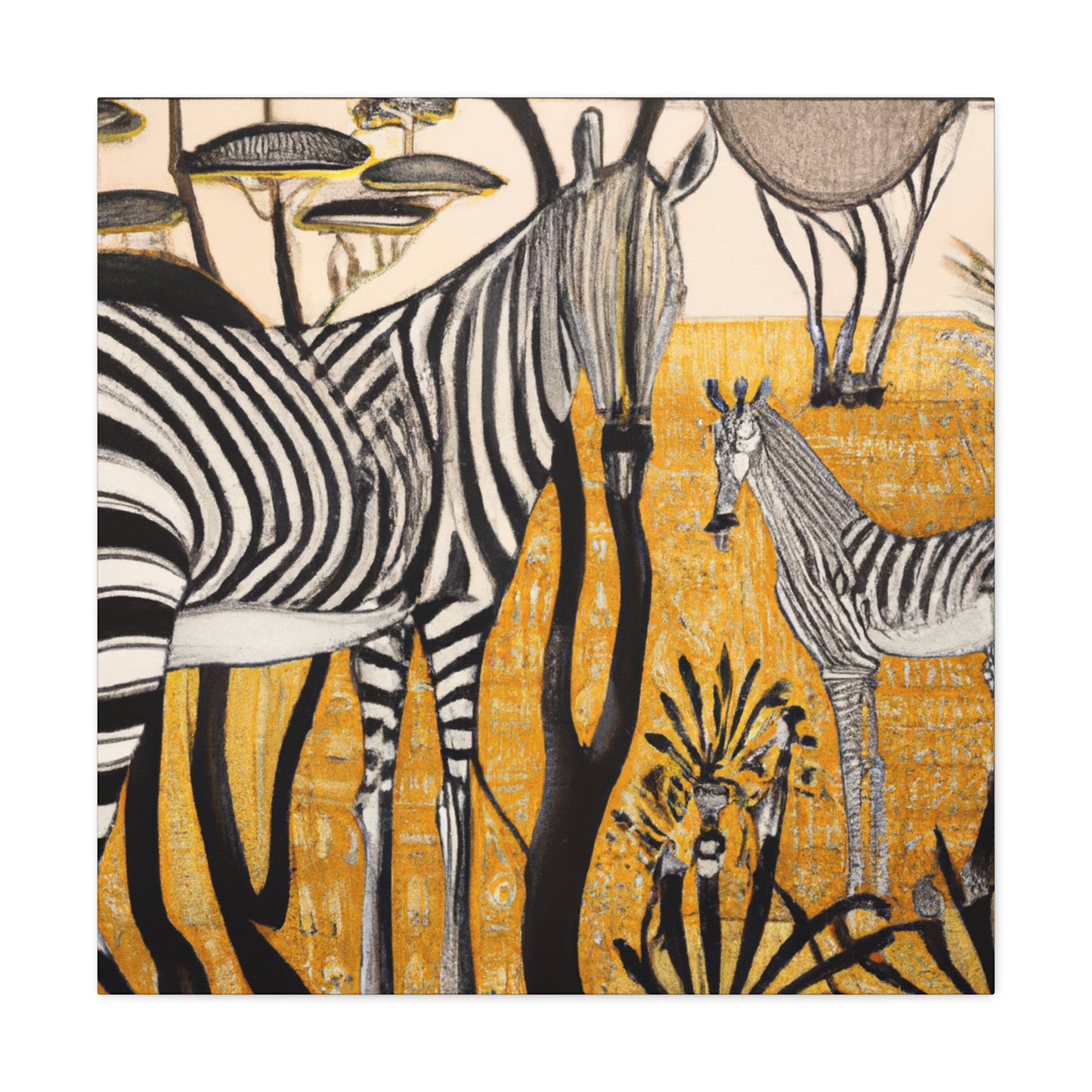 "Striped Zebra Symphony" - Canvas