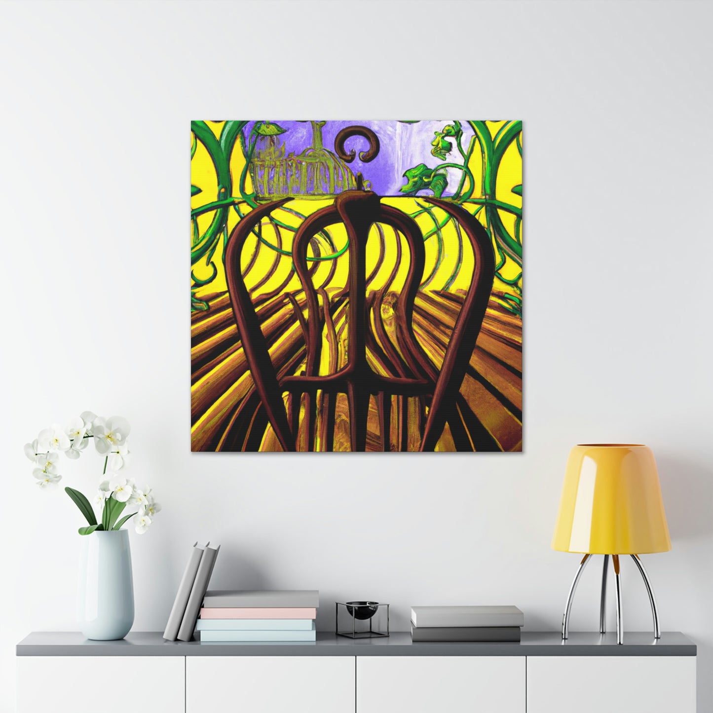 "Pitchfork in Moonlight Glow" - Canvas