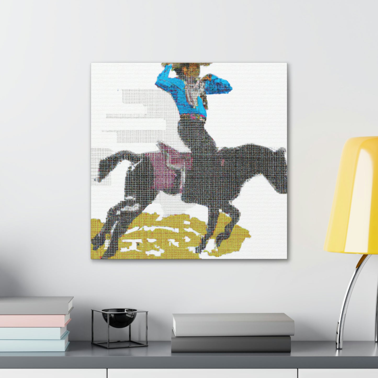 Rodeo in Pointillism - Canvas