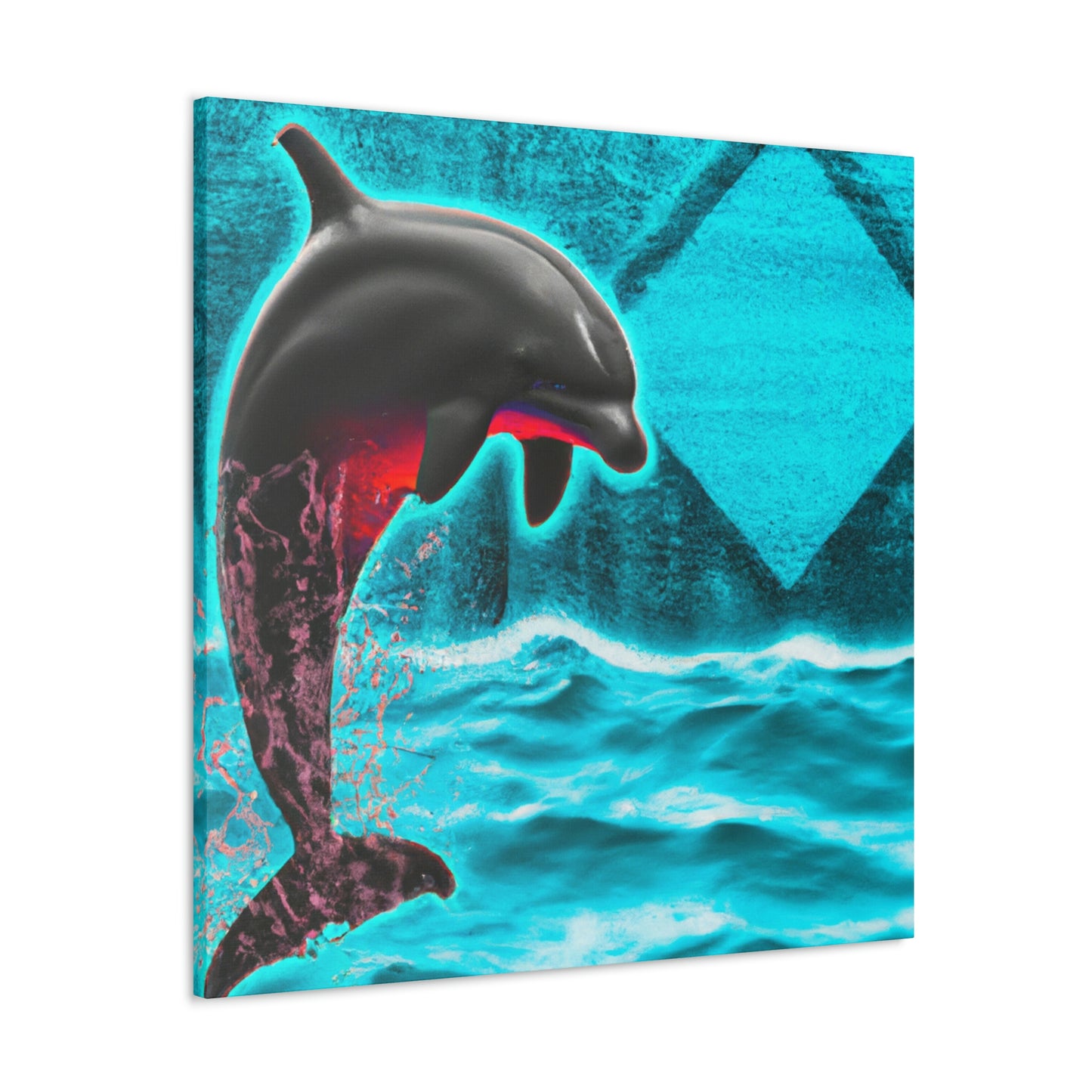 Dancing Dolphin Splash - Canvas