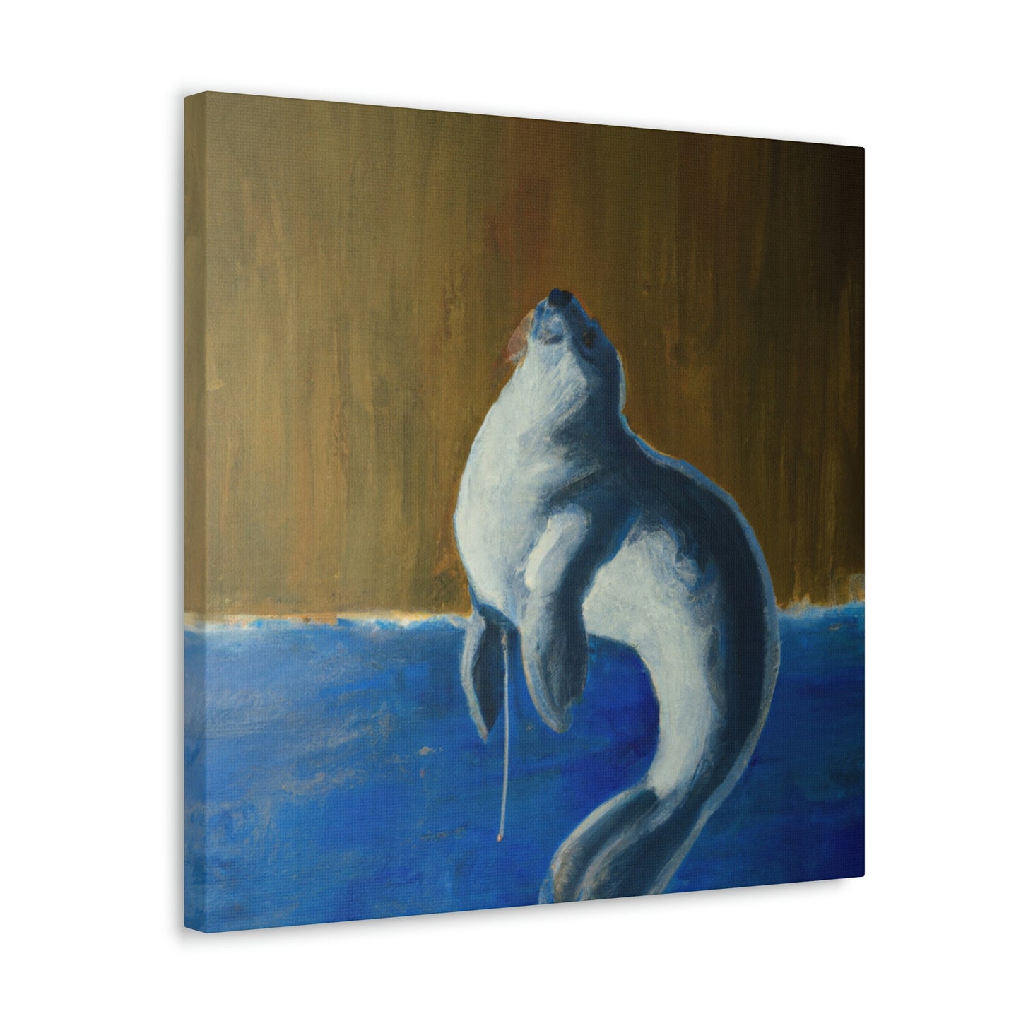 "Seal in Sunrise Hues" - Canvas