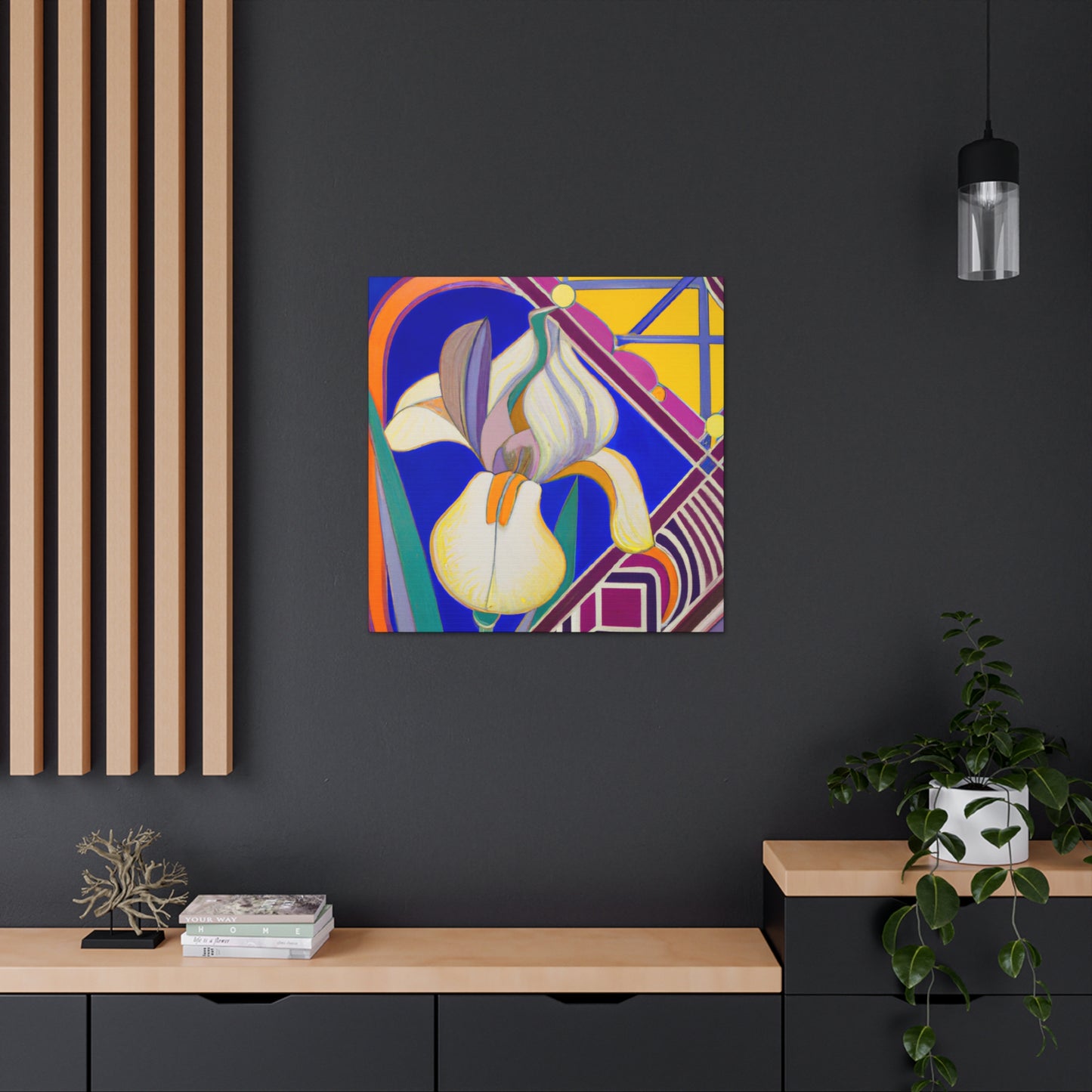 "Iris in Azure Splendor" - Canvas