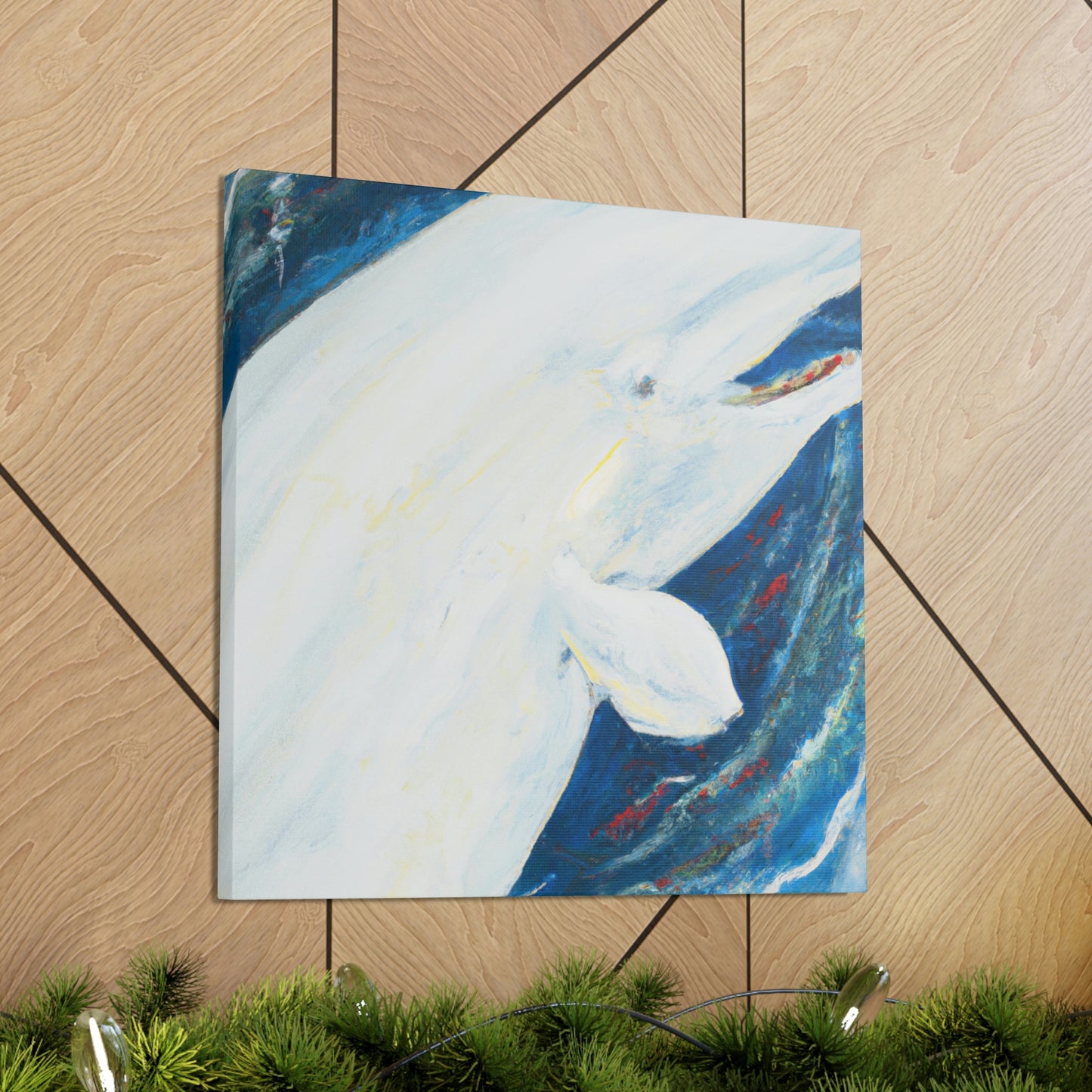 Beluga Whale Majestic. - Canvas