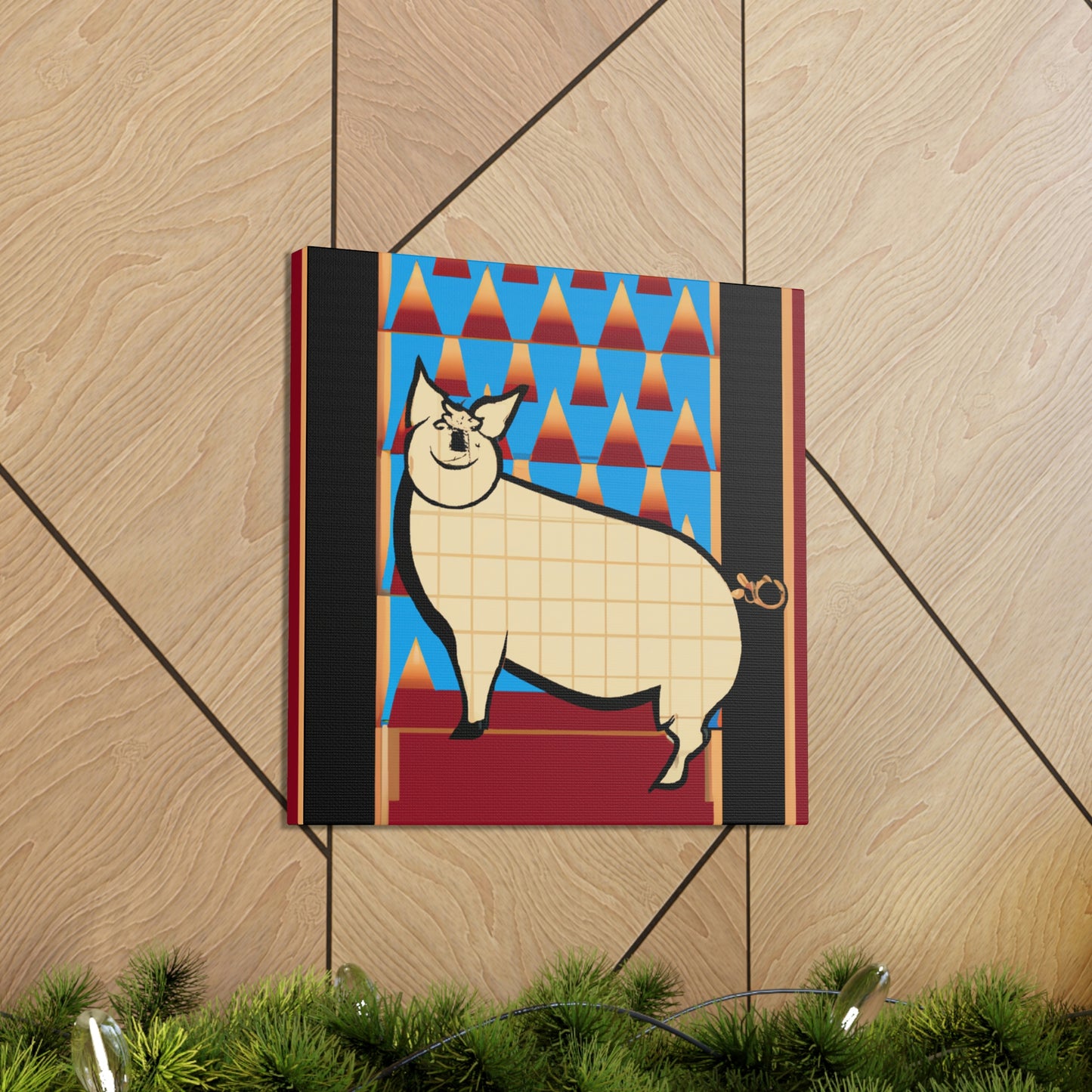 "Pig of Pleasure's Glow" - Canvas