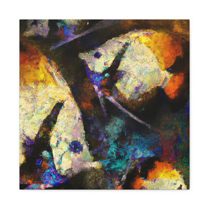 Glimmering Angelfish Painting - Canvas