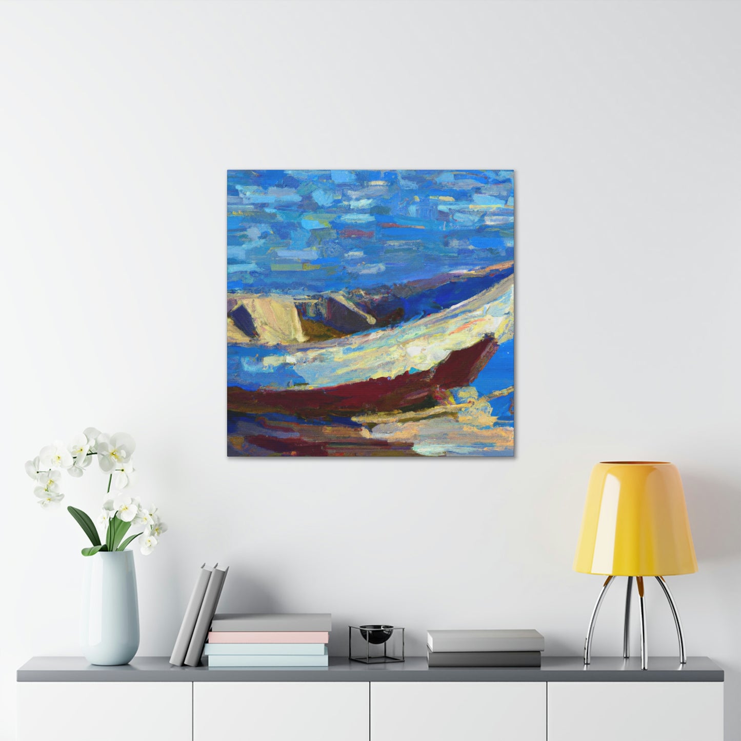 Sailboat on Turquoise - Canvas