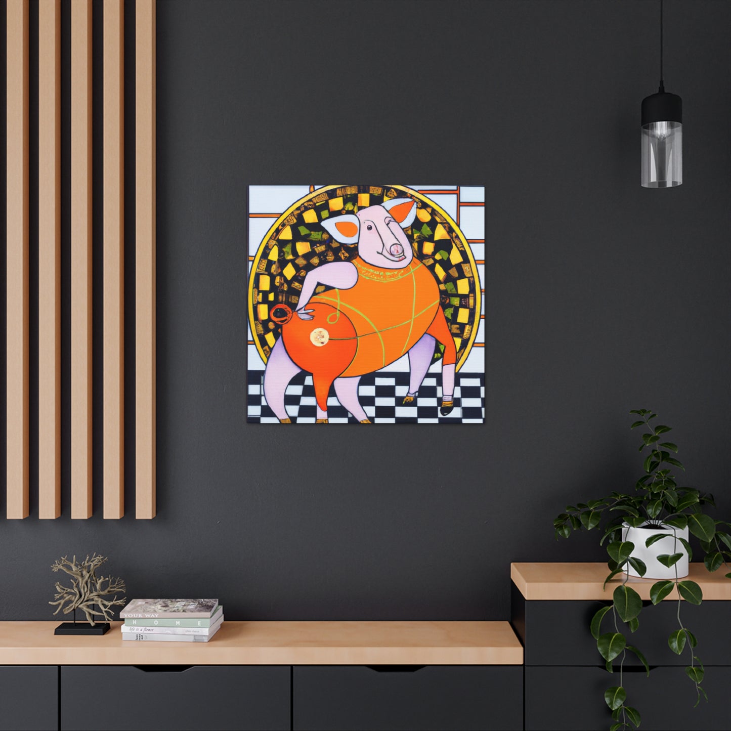 Bustling Bacon Beauty - Canvas