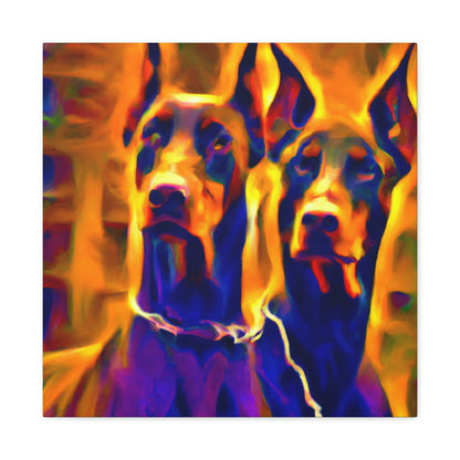 "Loyal Doberman Dreams" - Canvas