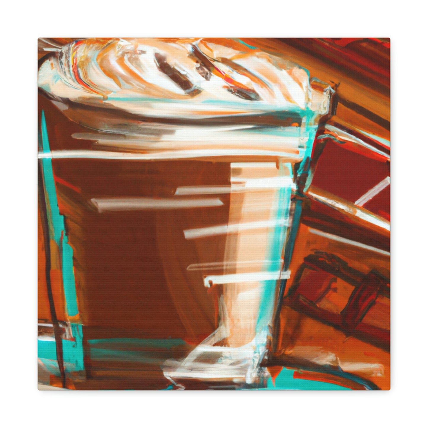 "Cappuccino in Abstraction" - Canvas