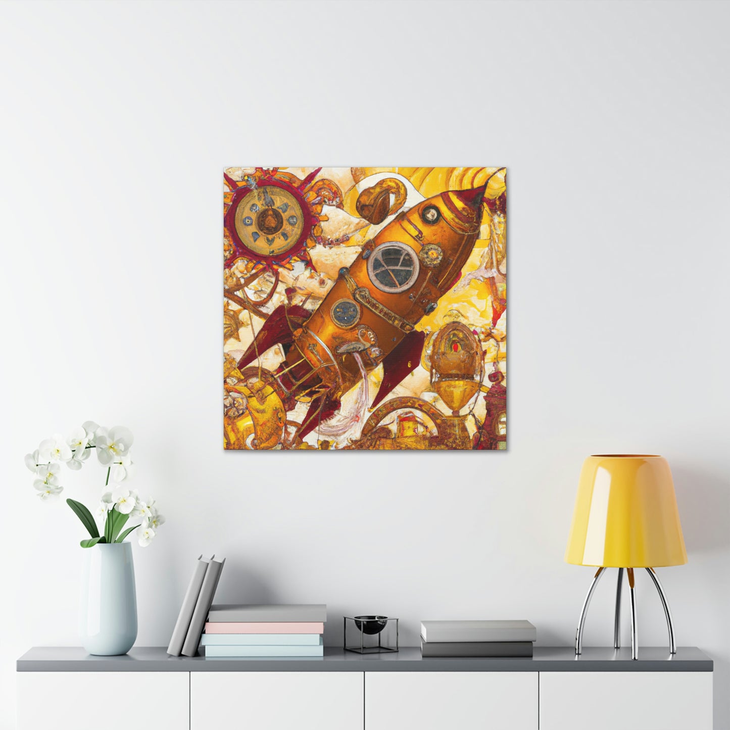 "Space Shuttle Steampunk Dream" - Canvas