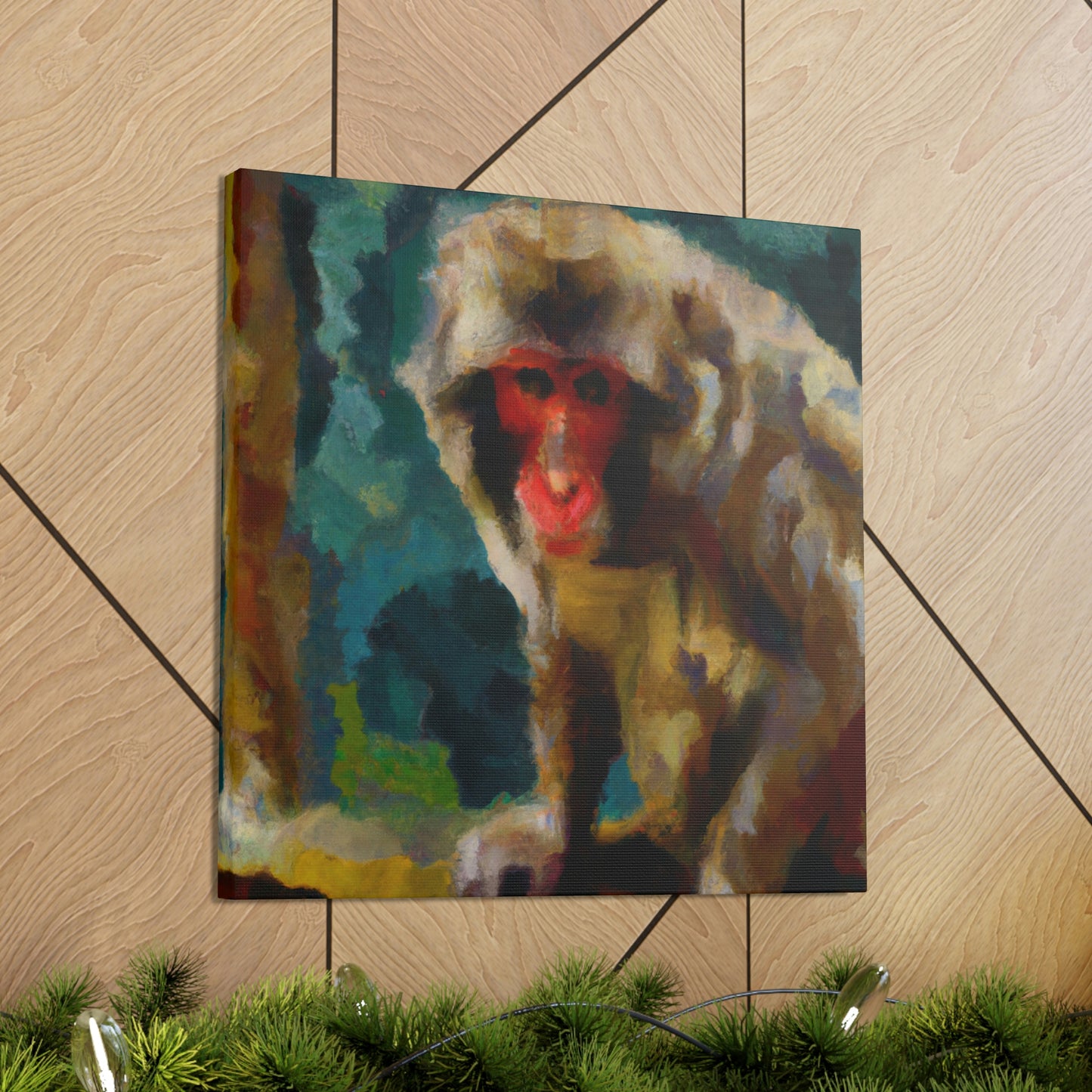 "Macaque in Contemplation" - Canvas