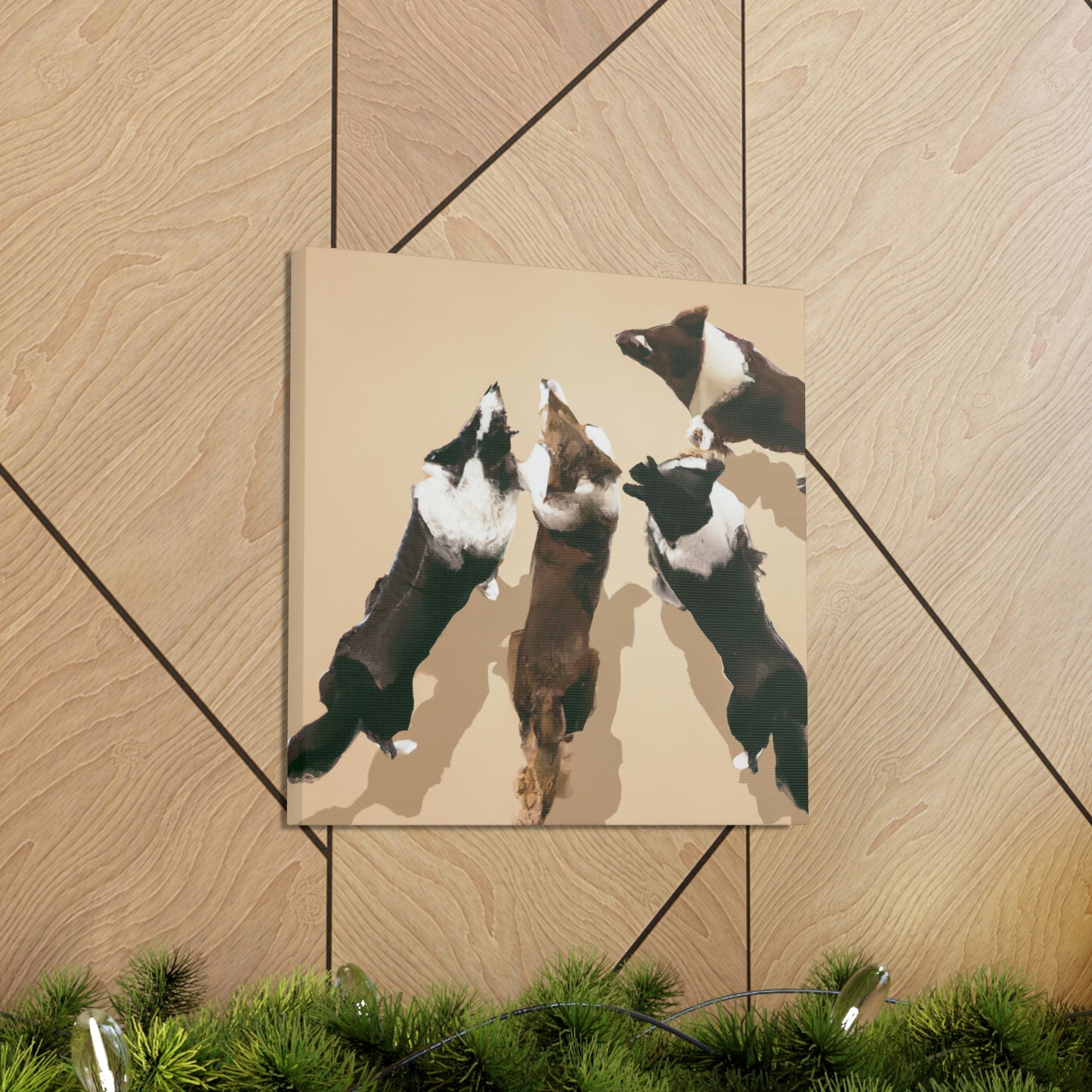 "Border Collie Brandish". - Canvas