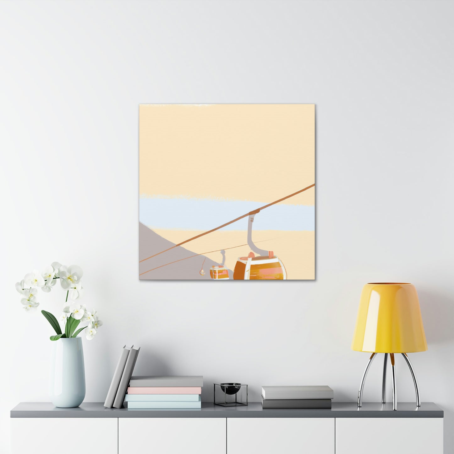 "Cable Car Minimalism" - Canvas