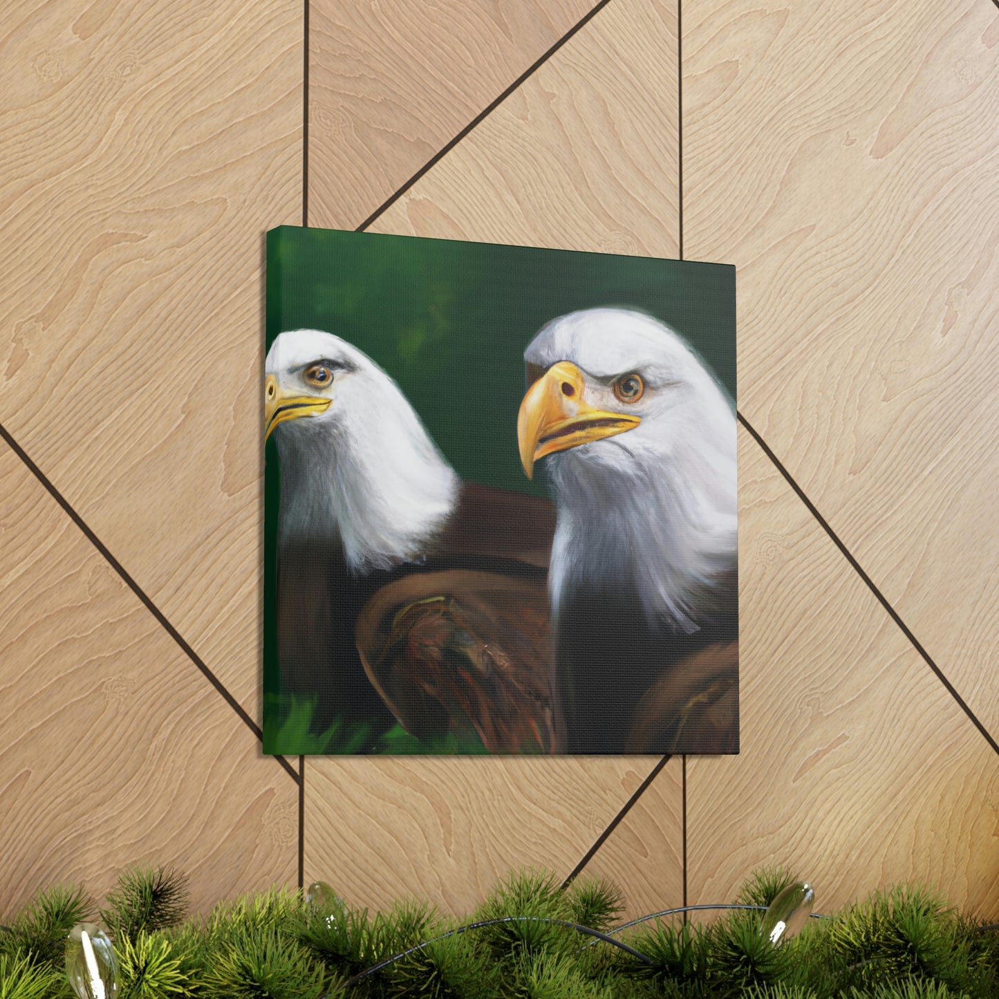 Bald Eagles in Flight - Canvas