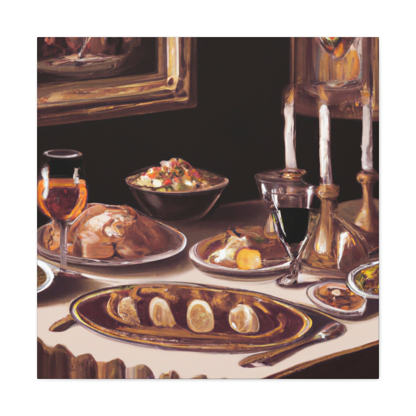 Dining Scene Neoclassic - Canvas