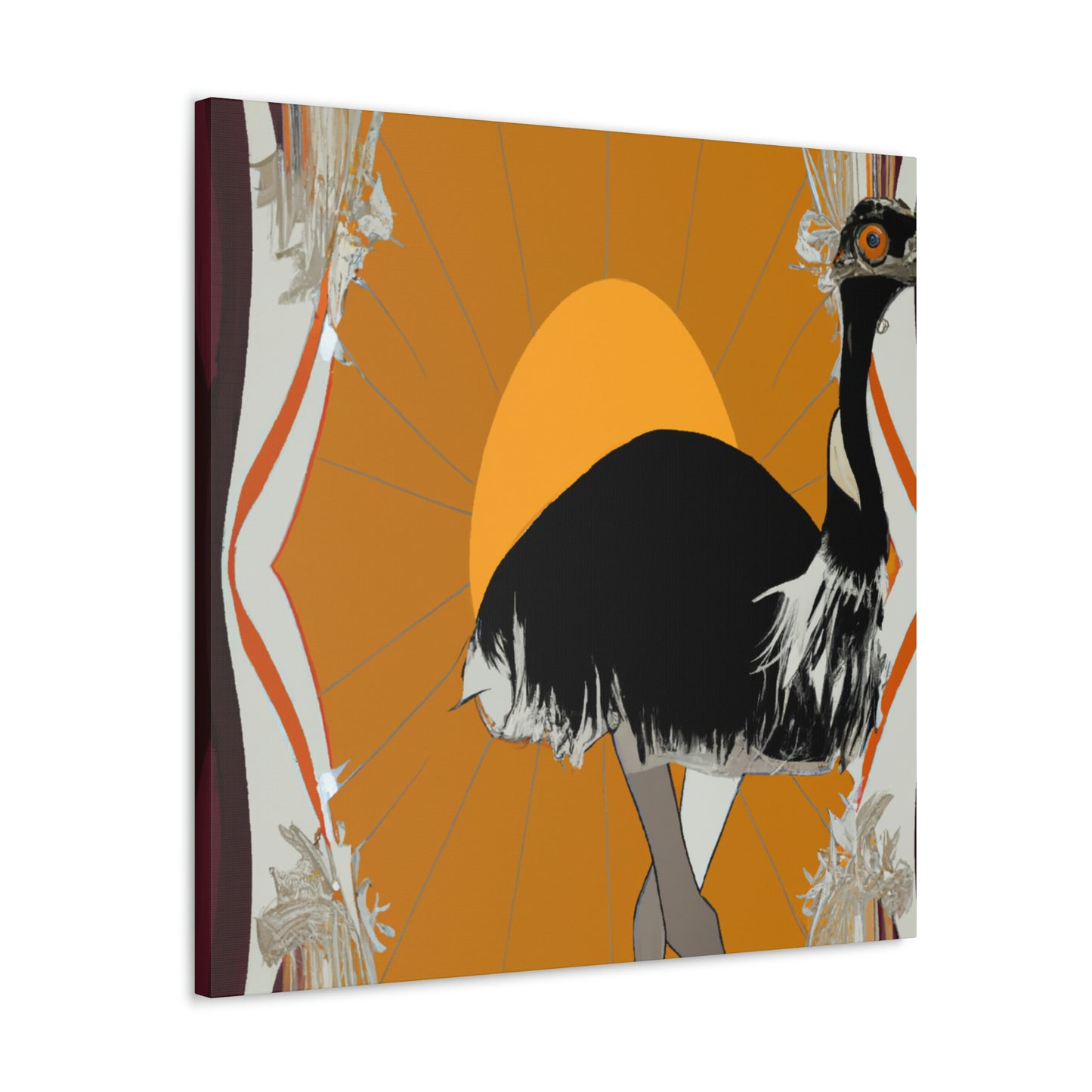 "Emu with Deco Glam" - Canvas