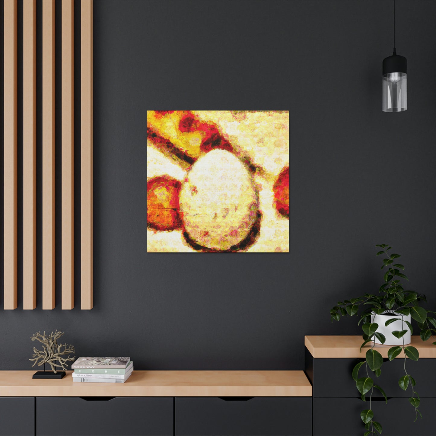 Eggs in Pointillism - Canvas