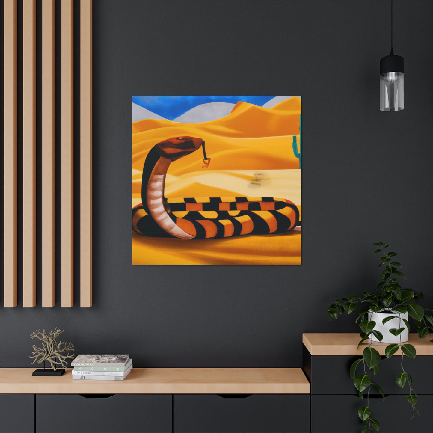 "Striking Rattlesnake Deco" - Canvas