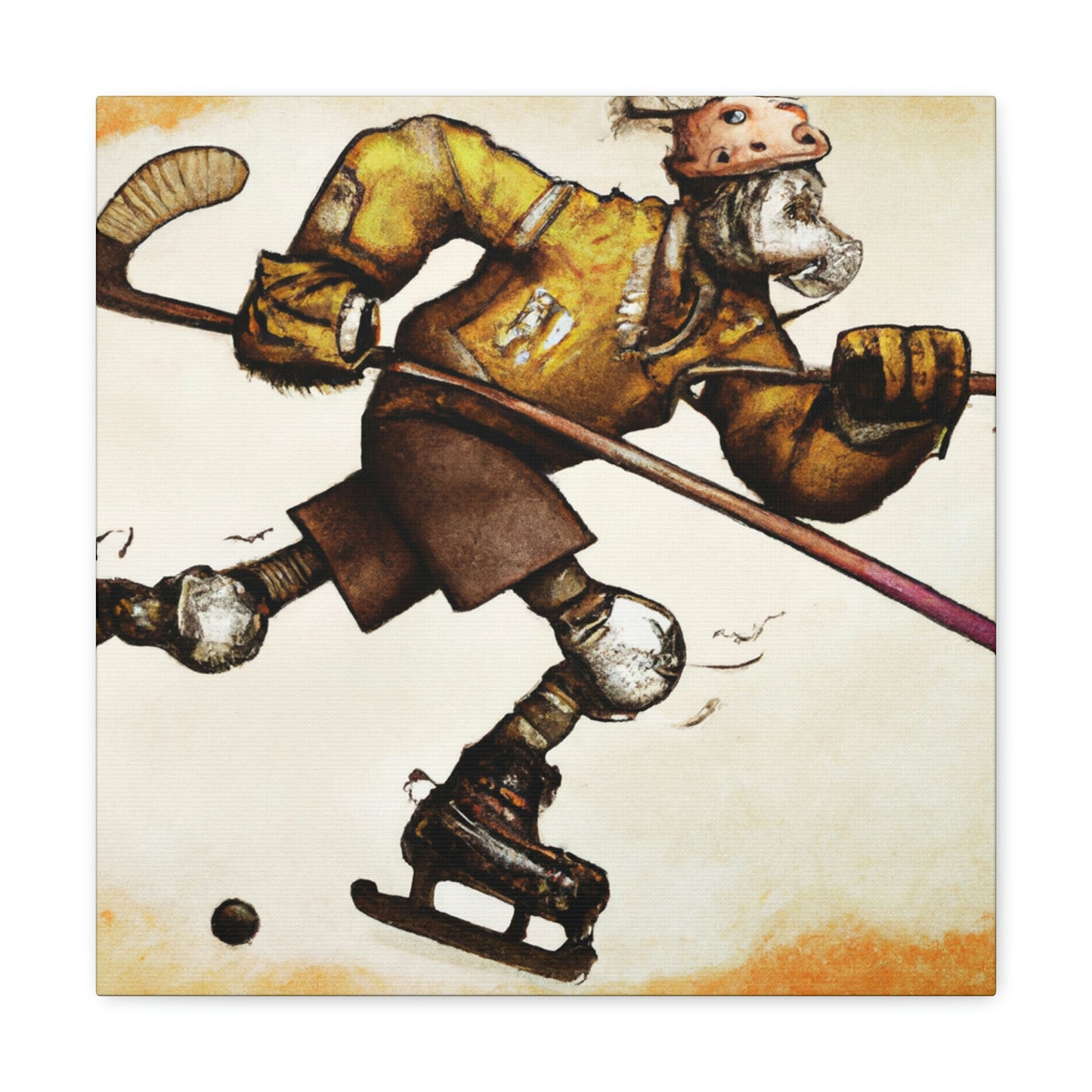 Hockey on Gears Wheels - Canvas