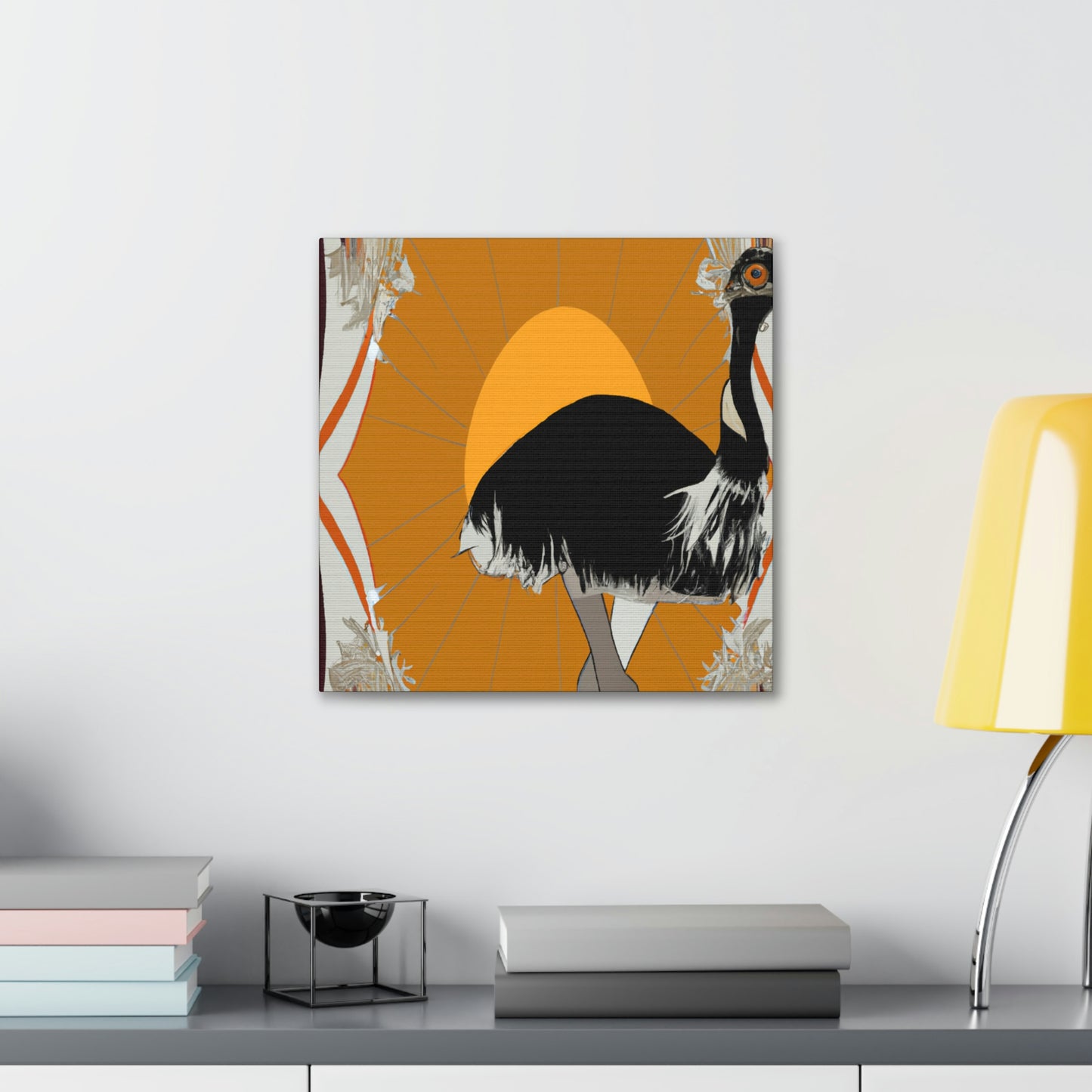 "Emu with Deco Glam" - Canvas